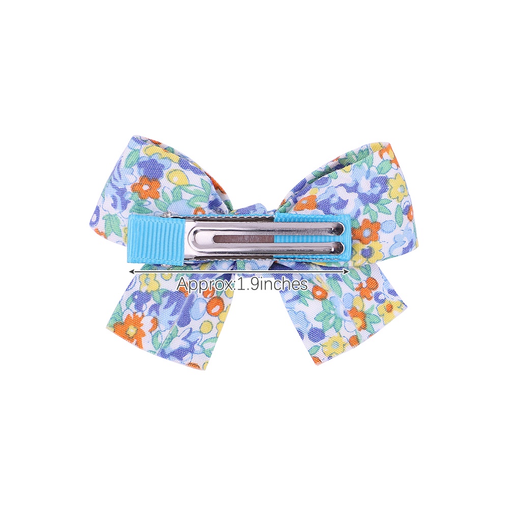 Kẹp tóc nơ KIDSBOWS 2.6 inch họa tiết hoa dễ thương phong cách Hàn Quốc thời trang dành cho bé gái