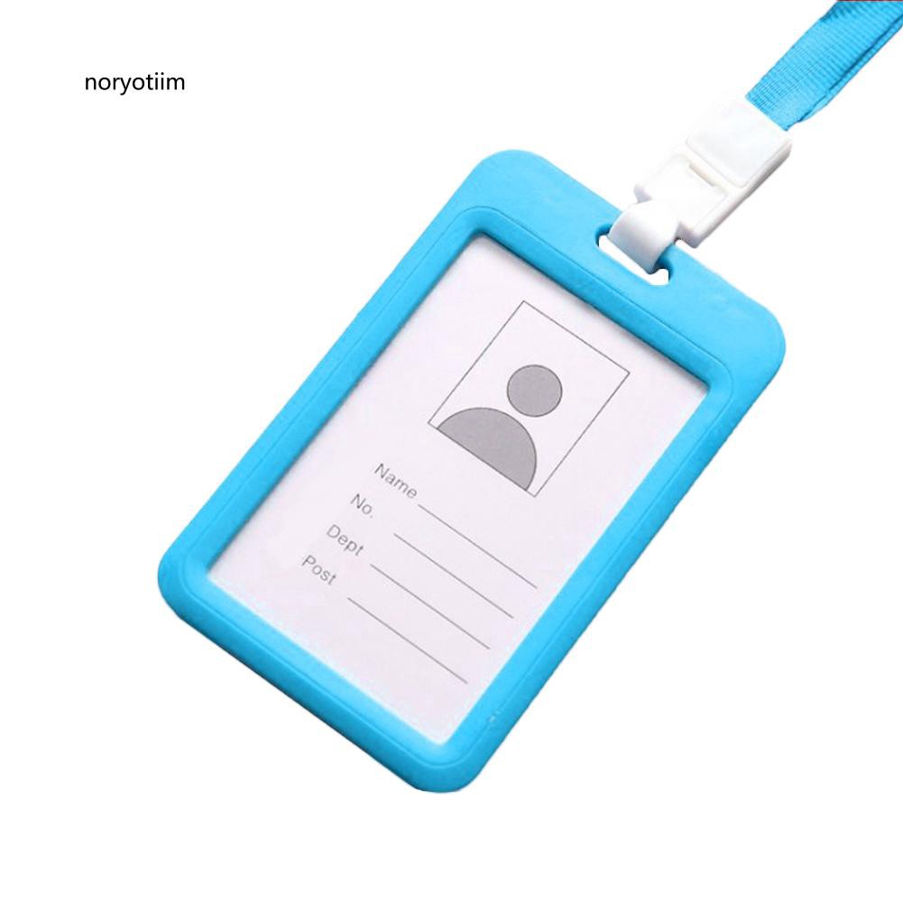 Portable Colorful Neck Strap Hanging Employee ID Card Holder Name Tag Lanyard