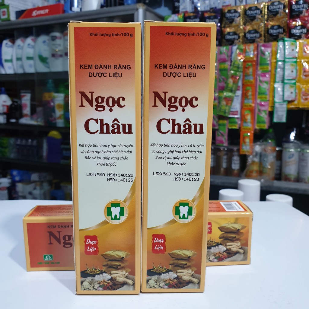 Kem Đánh Răng Dược Liệu Ngọc Châu Tuýp 100g( tặng tuýp nhỏ)