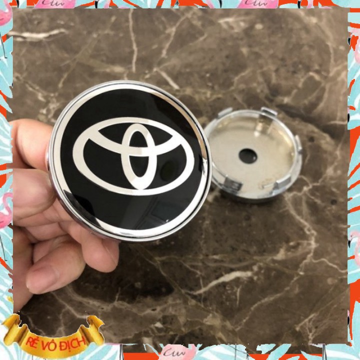 Logo chụp mâm, ốp lazang bánh xe ô tô Toyota đường kính 60mm [M]