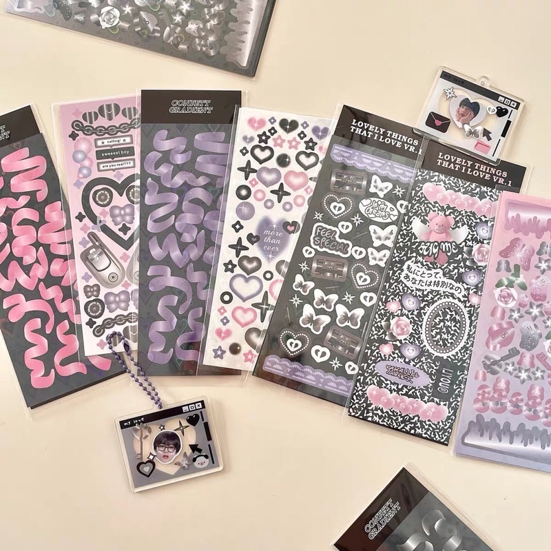 Sticker i love vr1_ hình dán trang trí top,card