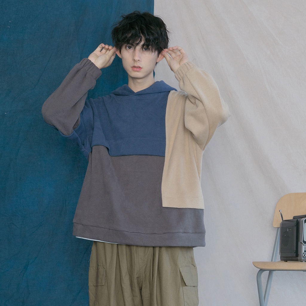 ÁO HOODIE NAM PHỐI 3 MÀU RETRO CÁ TÍNH l LOCAL BRAND TRUNG