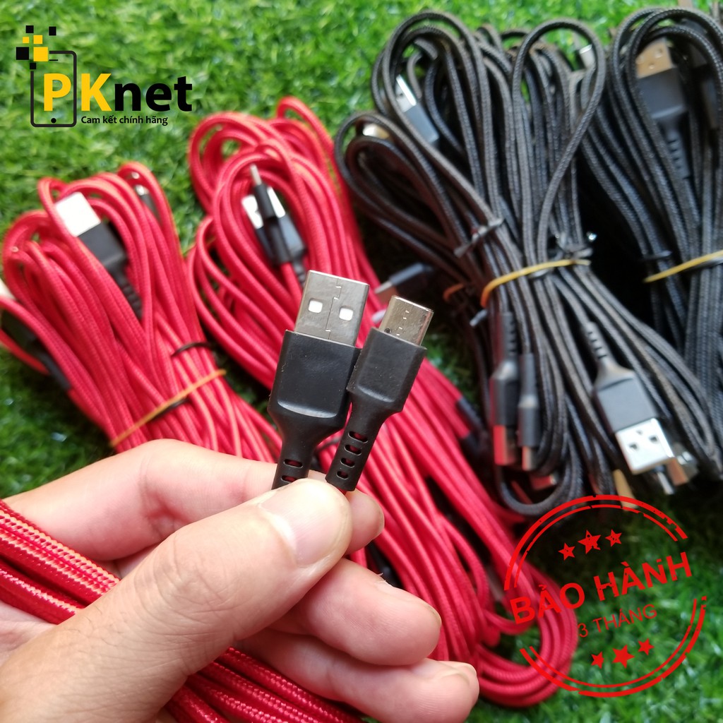 Cáp Dù GH01 USB - TYPE C, Dài 2m, Dòng 2A Sạc Nhanh hàng xách tay [Bảo hành 3 tháng]