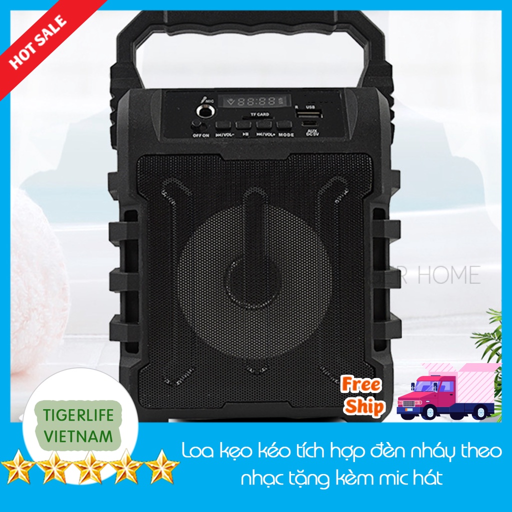[TẶNG 1 MIC KARAOKE CÓ VANG 100K] Loa Kẹo Kéo Karaoke Bluetooth Mini 33bt/Gs33/Gs23 Có Vang âm thanh trầm ấm