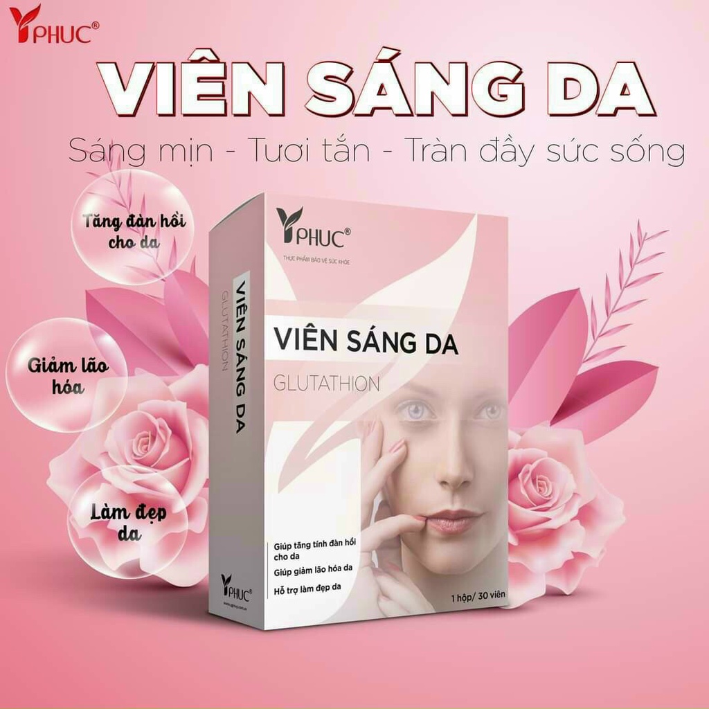 Viên sáng da Glutathion Y Phúc- Viên uống bổ sung collagen , giảm nám Beauty extra collagen - Chai 30 viên