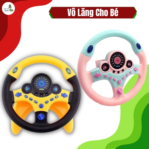 Đồ chơi Vô Lăng Gắn Xe Ô Tô Cho Bé, Vô Lăng Có Đèn Phát Nhạc, Quay 360 độ
