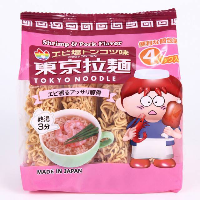 Mì Tôm Tokyo Noodle Cho Bé 30g x 4 gói - Vị trứng/ tôm/ tôm hành của Nhật