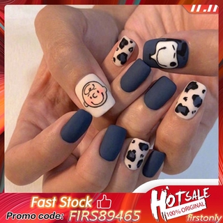 【COD/STOCK】 Bộ 24 móng giả họa tiết 3d bằng keo và bộ móng giả đa năng, đẹp【firstonly】