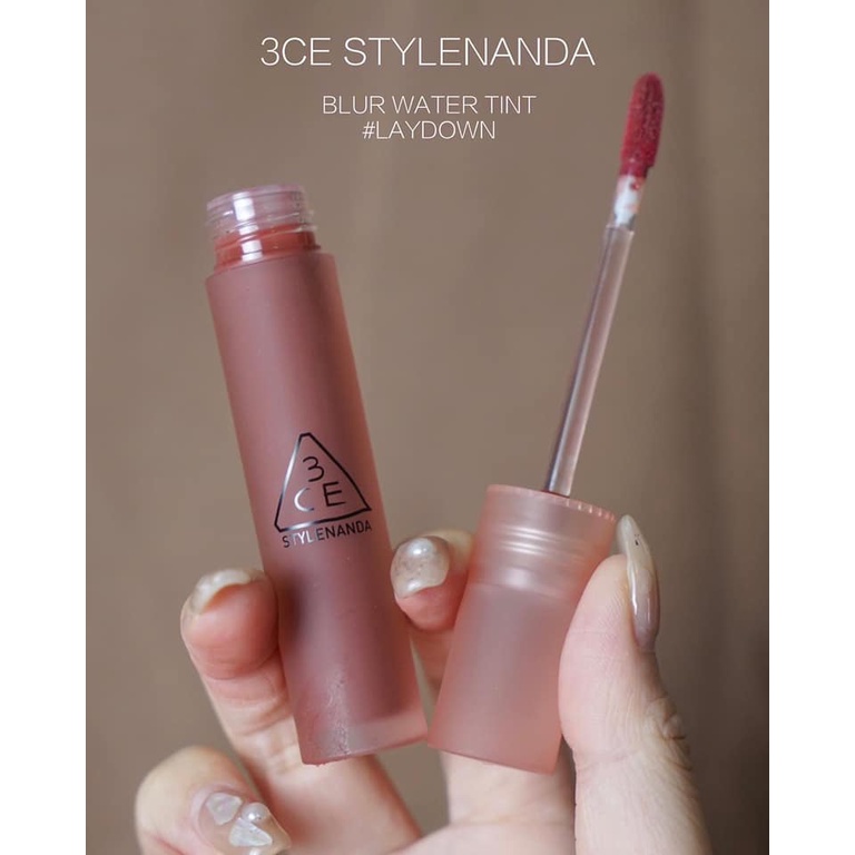 Son 3CE blur water tint mã LAYDOWN màu hồng nude tây