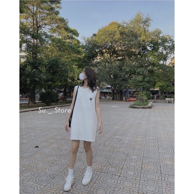 VÁY BA LỖ TANK TOP KÈM BRA LIỀN SIÊU NĂNG ĐỘNG ( hàng QCL1)