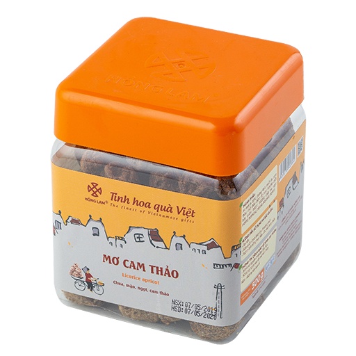 Ô mai  Mơ Cam Thảo Hồng Lam - Vị chua ngọt Cam Thảo - Hộp