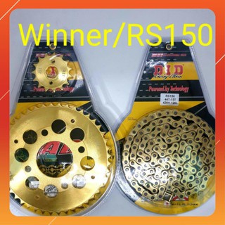 Bộ Nhông sên dĩa , xích vàng vỹ DID dành cho dòng xe Winner