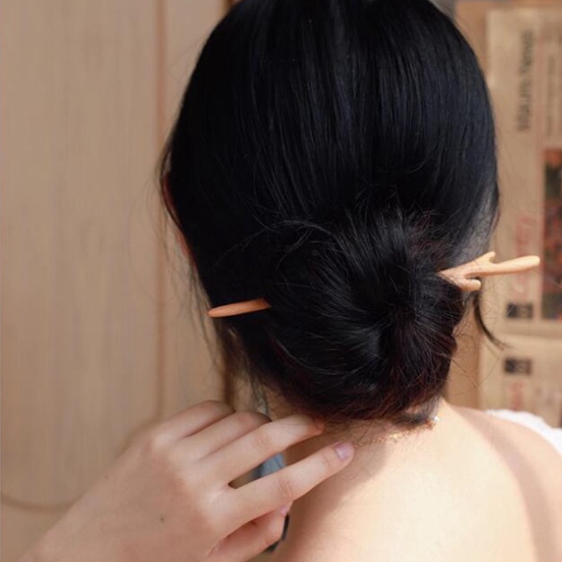 Tiên Trâm Cài Tóc Bằng Gỗ Gụ Thiết Kế Đơn Giản Thời Trang trâm cài tóc cổ trang