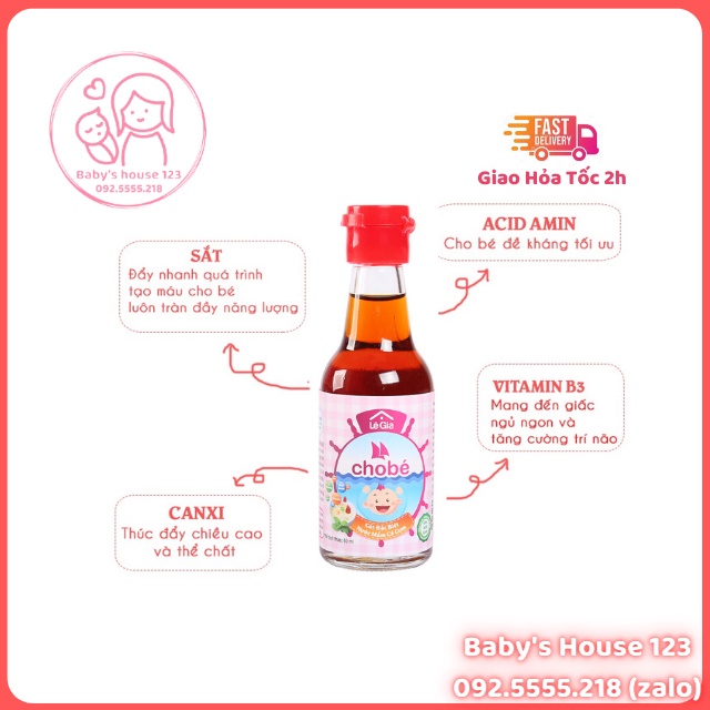 Nước Mắm Lê Gia Cho Bé Ăn Dặm 60ml