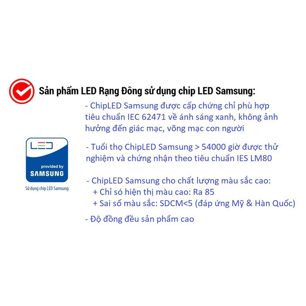 Đèn pha LED 100W Rạng Đông IP 65, chống bụi, chống nước, chipLED Samsung