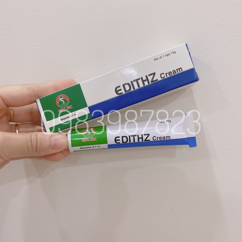 Chấm mụn Edithz cream 15g - Adapalene 0.1% Giảm mụn, giảm nhờn