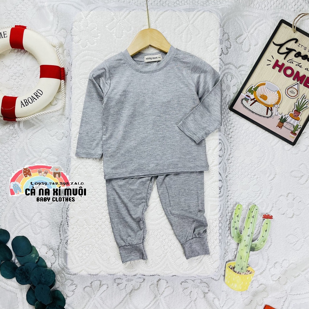 FULL SIZE 7-30KGBộ Minky Mom Dài TayFREE SHIP Cho Bé Gái &amp; Trai ,Hàng Chuẩn Thun Lạnh