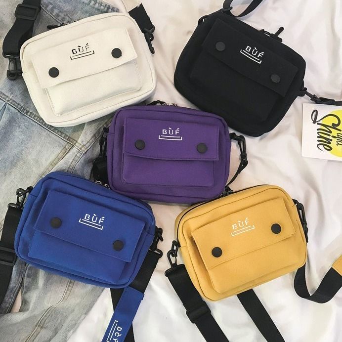 Túi đeo vai ENVIROSAX vải canvas dáng vuông nhỏ thiết kế dễ thương thời trang cho học sinh