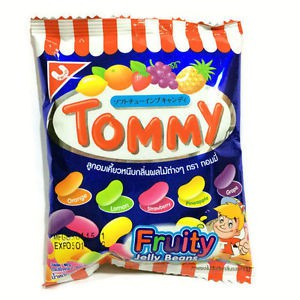 Combo 2 gói kẹo dẻo hạt đậu Tommy Thái Lan các vị: trái cây - coca (18gram x 2)