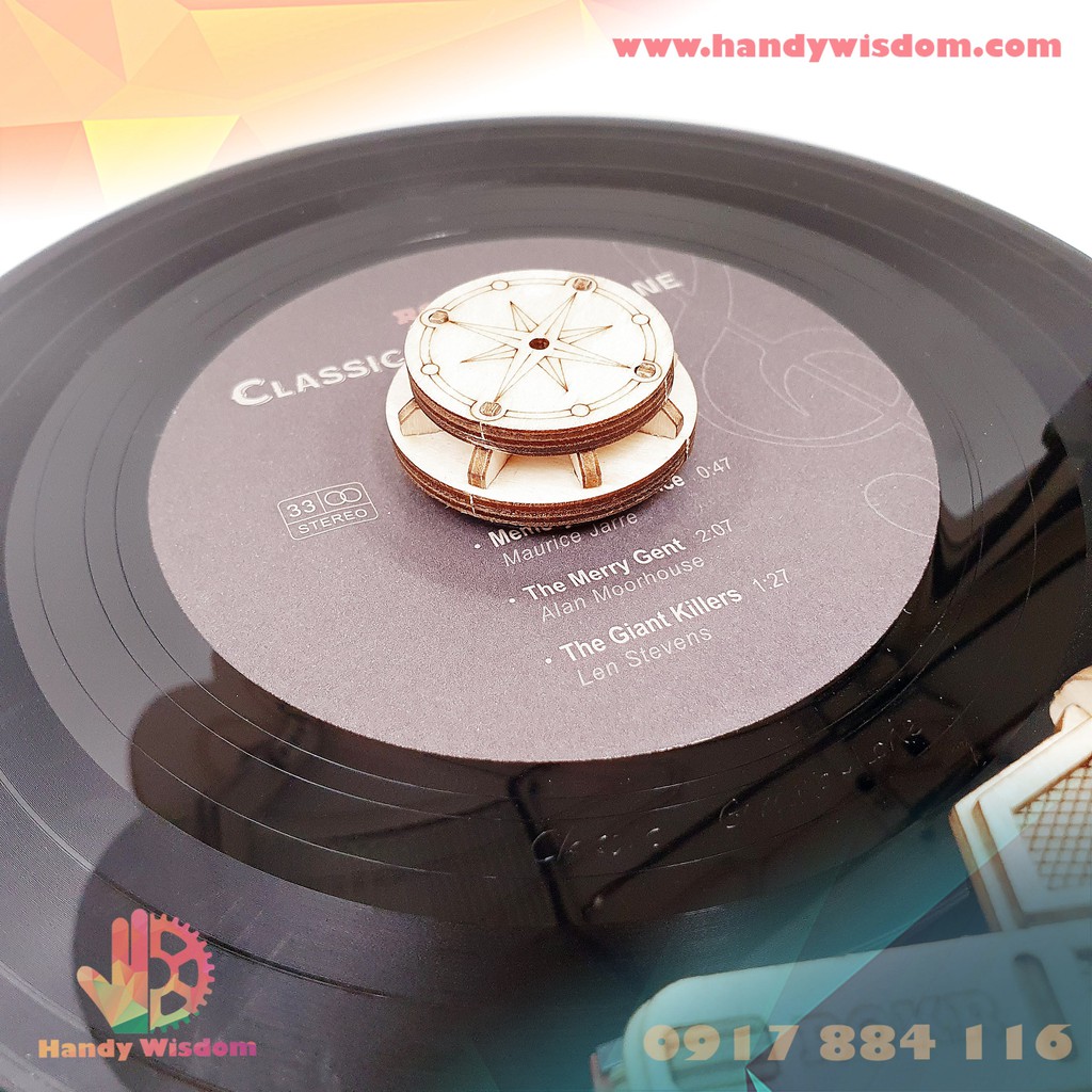 - Máy phát nhạc cổ điển - Robotime Classic Gramophone LKB01