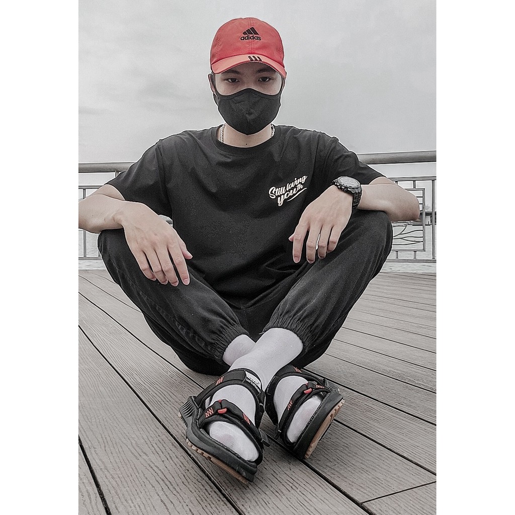 Sandal Nam Letas D711 Đen Đen thêu quai