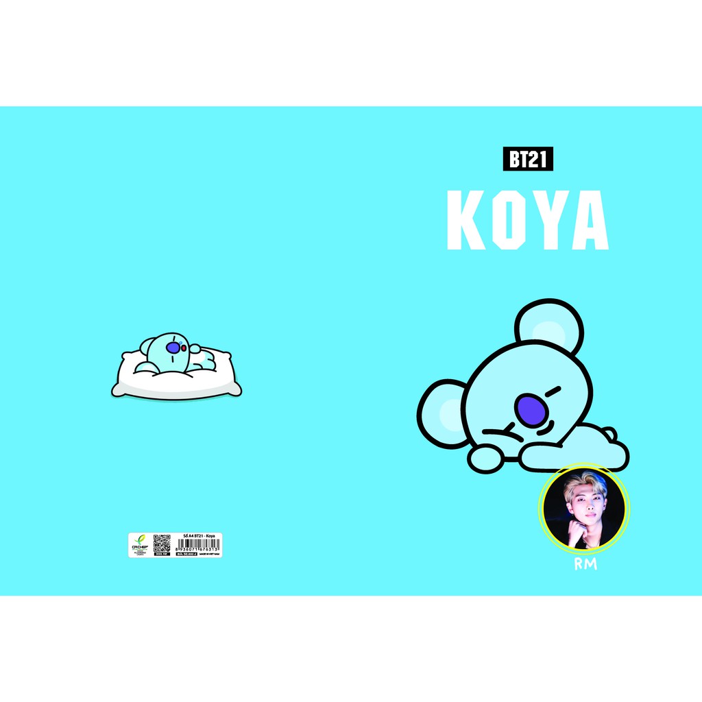 Sổ A4 BTS - Koya BT21 (CACHEP)