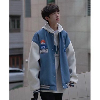 Áo bomber 2 màu xanh đen