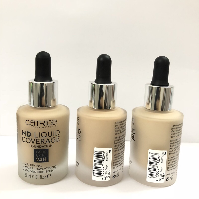 Kem nền FREESHIP Kem nền Catrice 24h HD Liquid Coverage Foundation che khuyết điểm hiệu quả