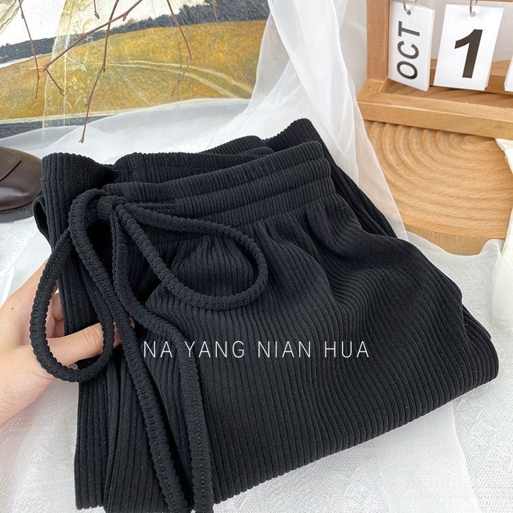 Quần Lụa Mỏng Ống Rộng Lưng Cao Phối Dây Rút Thời Trang Mùa Hè Hàng Mới Dành Cho Bạn Nữ