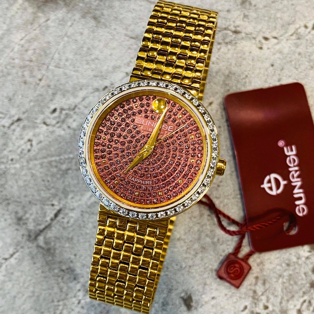 Đồng hồ Sunrise nữ chính hãng Nhật Bản L9807.AA.G.DD - kính saphire chống trầy - đín