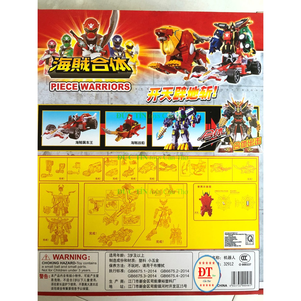 ĐỒ CHƠI HỘP RÁP ROBOT HẢI TẶC BIẾN HÌNH XE ĐUA