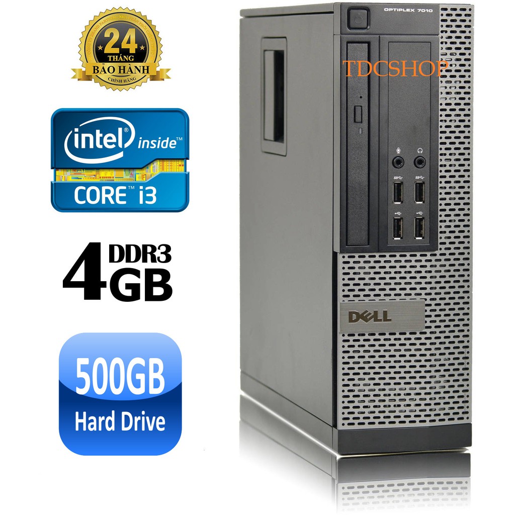 Máy tính để bàn Dell Optiplex 7010 intel Core i3 3220, Ram 4GB, HDD 500GB. Bảo hành 24 tháng. Hàng Nhập Khẩu