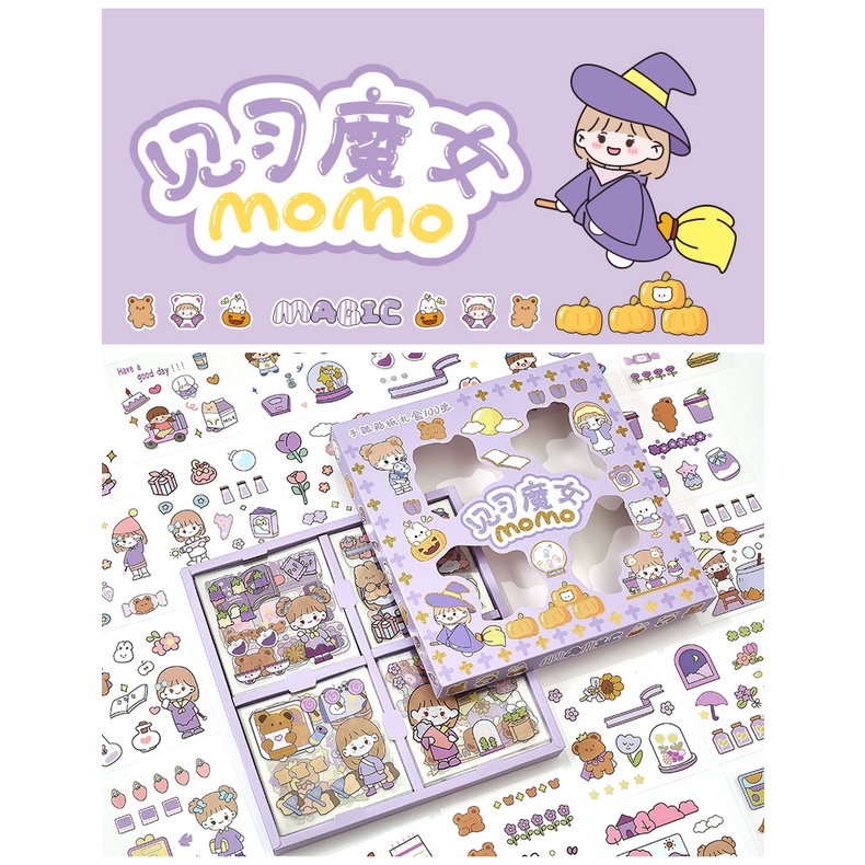 Set 25Tấm Sticker cute dễ thương nhiều màu sắc