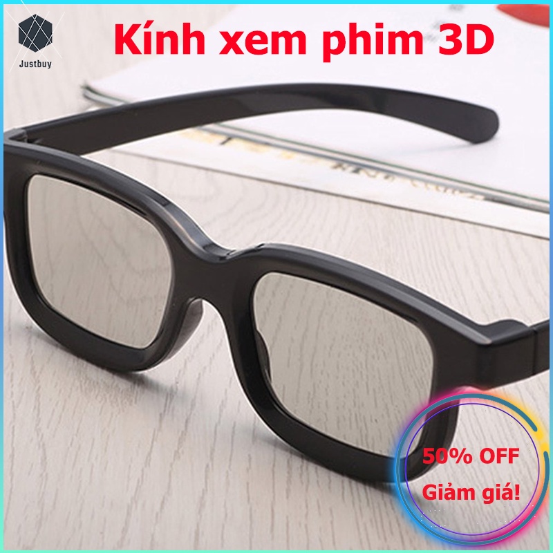 🤩Justbuy🤩 Kính xem phim 3D tivi phân cực Universal Unisex ABS Khung 3D Kính xem phim Âm thanh nổi không có đèn flash cho rạp chiếu phim TV 3D
