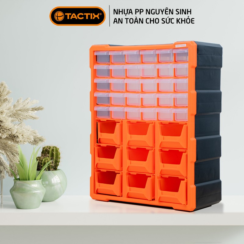 Tủ đựng linh kiện ốc vít, phụ kiện điện thoại, đồ chơi le go, đồ DIY, trang sức tiện dụng nhựa nguyên sinh 39 ngăn TACTI