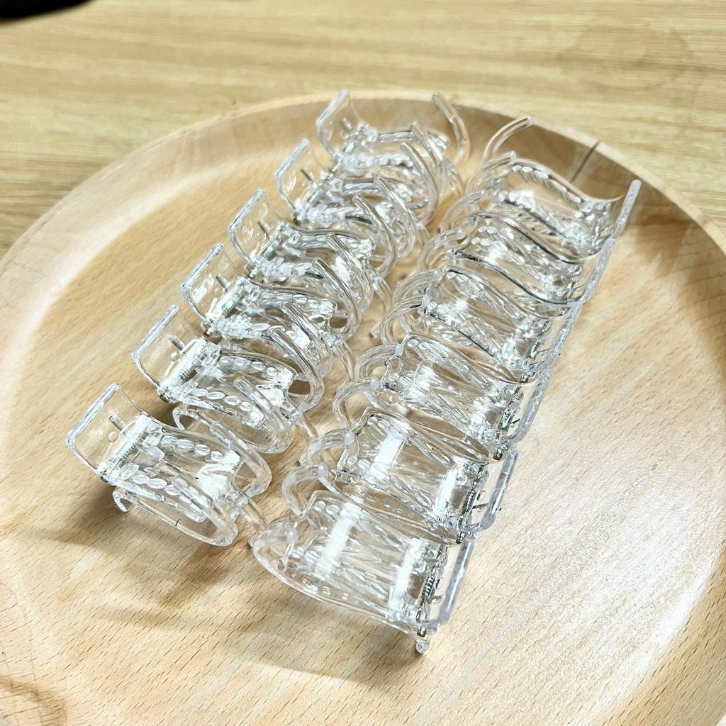 SET 12 Kẹp Càng Cua Nhựa Trong Suốt Cao Cấp