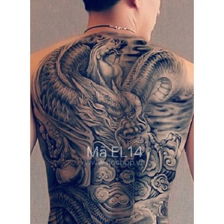 Xăm dán full lưng rồng EL14