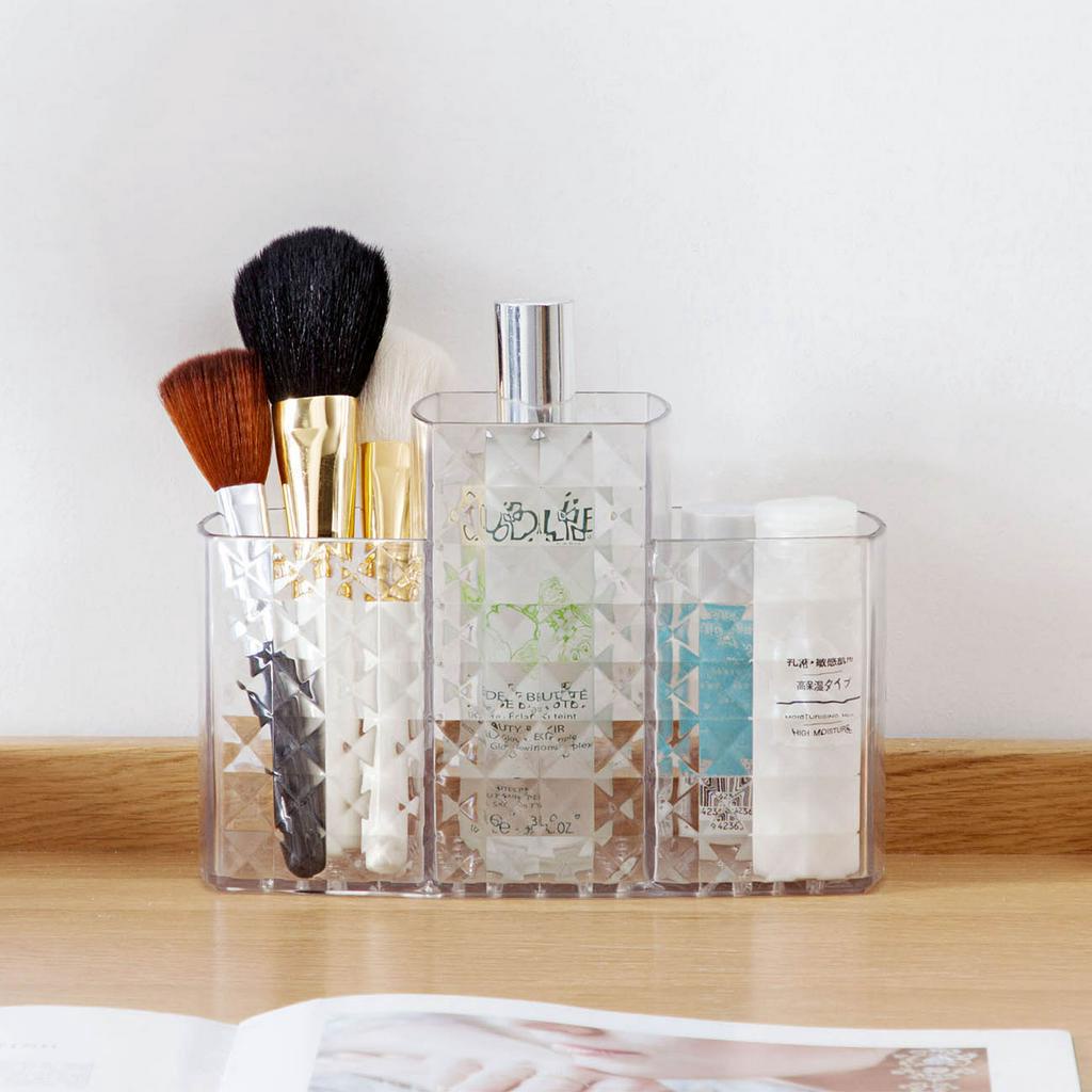 Hộp Đựng Cọ Trang Điểm JUJIAJIA Trong Suốt Đa Năng Tiện Dụng