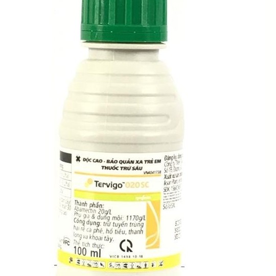 Chế phẩm Đặc Trị Tuyến Trùng Rễ Syngenta Tervigo 020SC chai 100ml