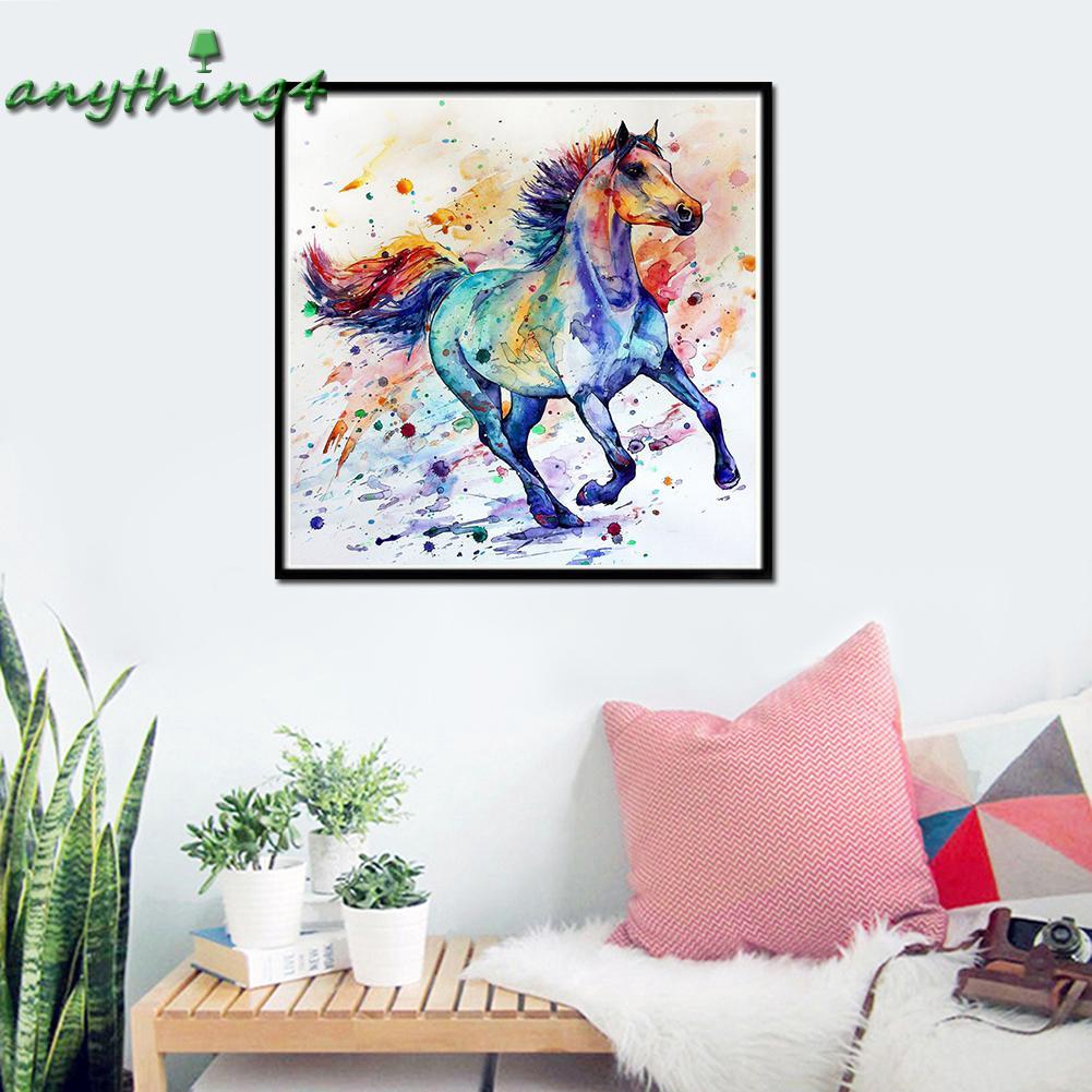 ♚any♚ Beautiful  5D DIY Full Drill Diamond Painting Colorful Horse Cross Stitch Embroidery