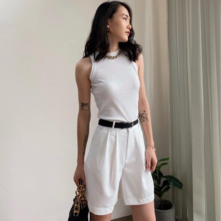 Quần short trắng lửng nữ EDINI - S129