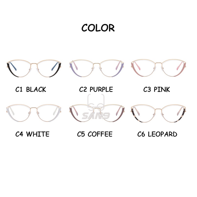 Mắt Kính Gọng Kim Loại Chống Ánh Sáng Xanh Thời Trang Cho Nữ  2022