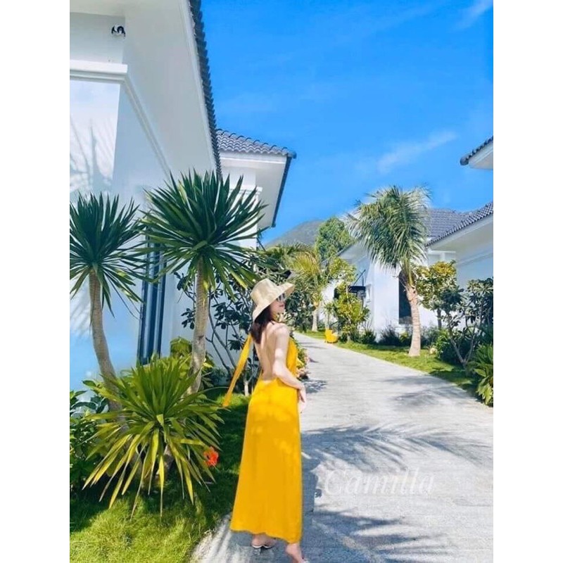 ⚡️BÁN SỈ⚡️Maxi yếm lụa 2 lớp 4 màu chuẩn chất lụa satin