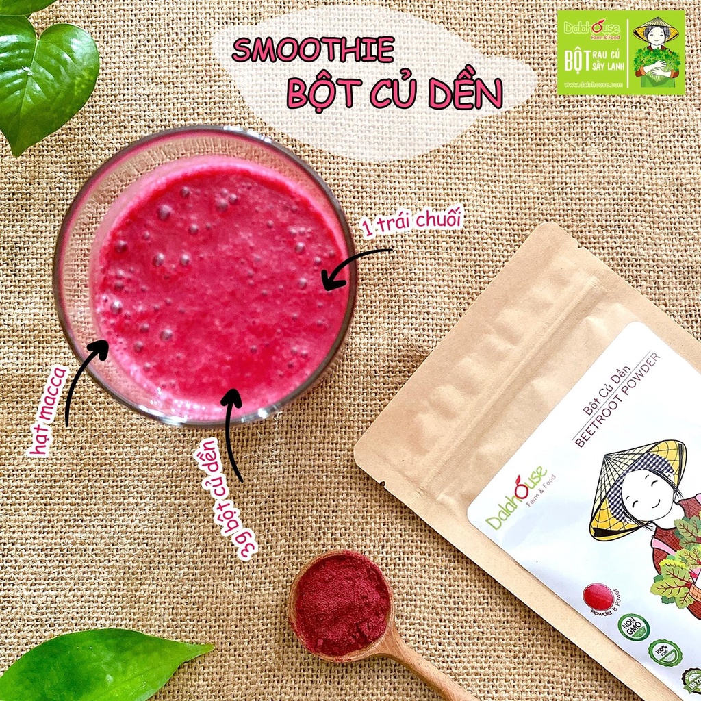 1 Gói 3g - BỘT CỦ DỀN nguyên chất sấy lạnh Dalahouse giúp bổ máu,đạt tiêu chuẩn châu Âu - Hsd: 9/2024 - Shanti