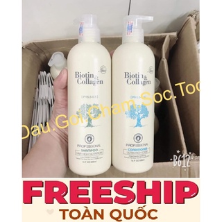 Dầu gội xả biotin collagen trắng🛑freeship🛑dầu gội xả biotin collagen trắng phục hồi tóc🛑biotin collagen dung tích 1000ml