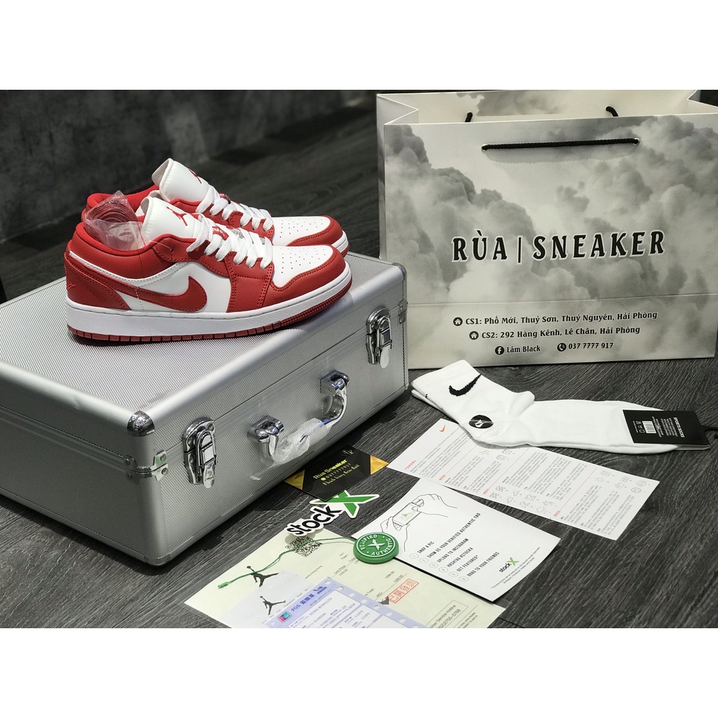 Siêu Phẩm Giày Thể Thảo Sneaker JD Đỏ Trắng Cao Cấp Ảnh Thật + freeship + Tặng Tất + 2 Bộ Dây Phụ