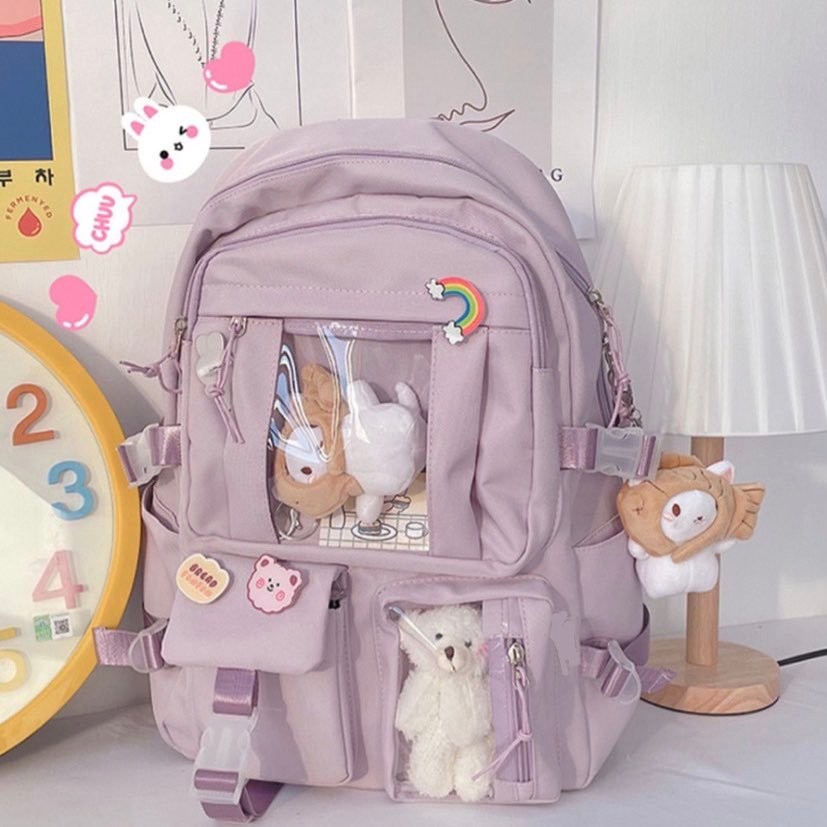 🌹 Balo Ulzzang đi học 2 túi trong xinh xắn siêu ciu 🍀🌈 Hàng có sẵn 🎋