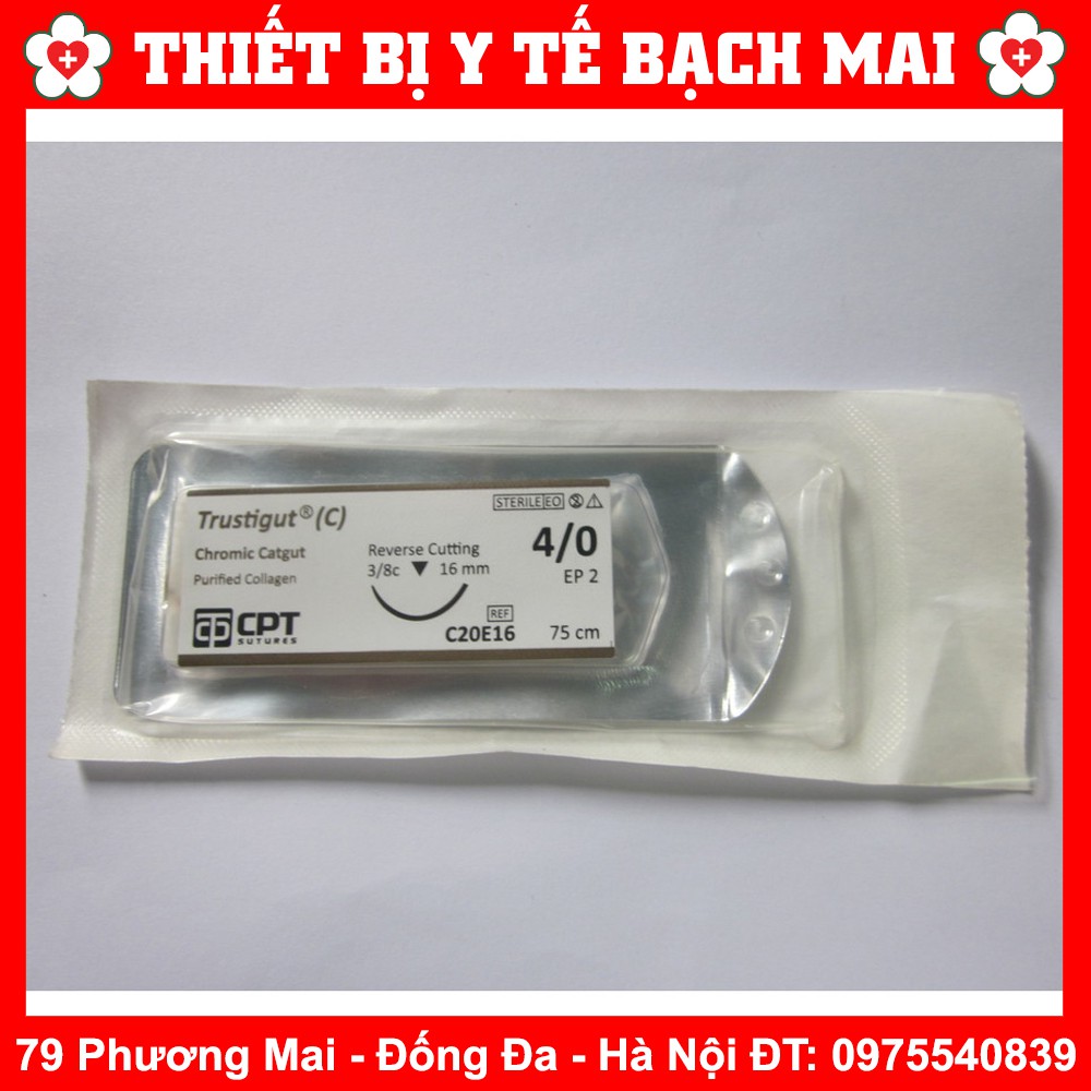 Chỉ Tự Tiêu CPT TRUSTIGUT C 3/0 4/0 - Chỉ Phẫu Thuật Cấy Chỉ