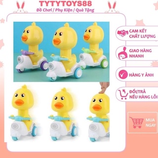 Đồ chơi vịt con đi xe máy, ấn là chạy lái xe vespa ngộ nghĩnh đáng yêu -tytytoys88