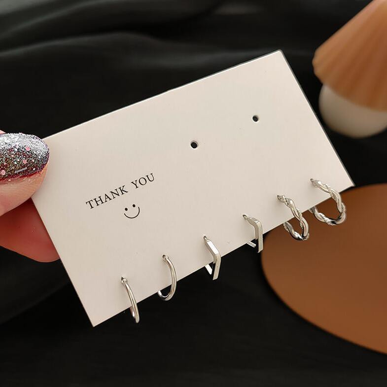 ✨✨Hoa tai kim loại hình tròn với kim xỏ bằng bạc 925 phong cách Hàn Quốc trẻ trung cho nữ